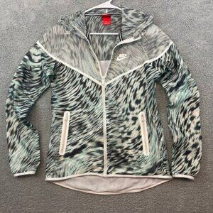 Nike Tech Hyperfuse Windrunner Women’s Medium 100% Nylon Jacket Animal‎ Print